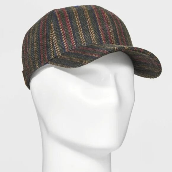 NEW Men's Recycled Polyester Striped 6 Panel Baseball Hat - Goodfellow & Co™ - Picture 1 of 9